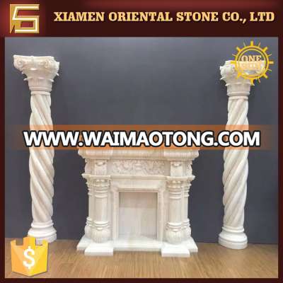 White marble fireplace