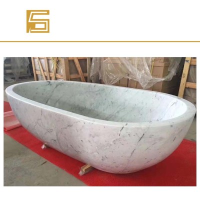 White carrara marble bathub hand carved stone bathtub natural marble bathtub