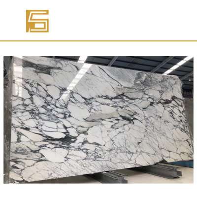 Italy Arabescato Corchia White Marble  Slas Flower black veins white marble tiles