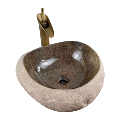 Natural pebble stone wash basin river stone handwash basin sinks