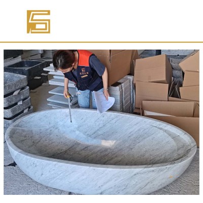 White carrara marble bathtub hand carved stone bathtub natural marble bathtub