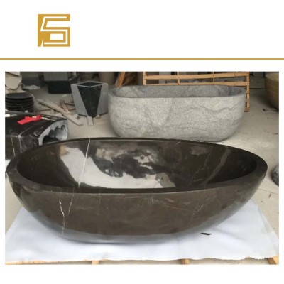 Bathroom stone bath tub natural marble  bathtub with hand carved